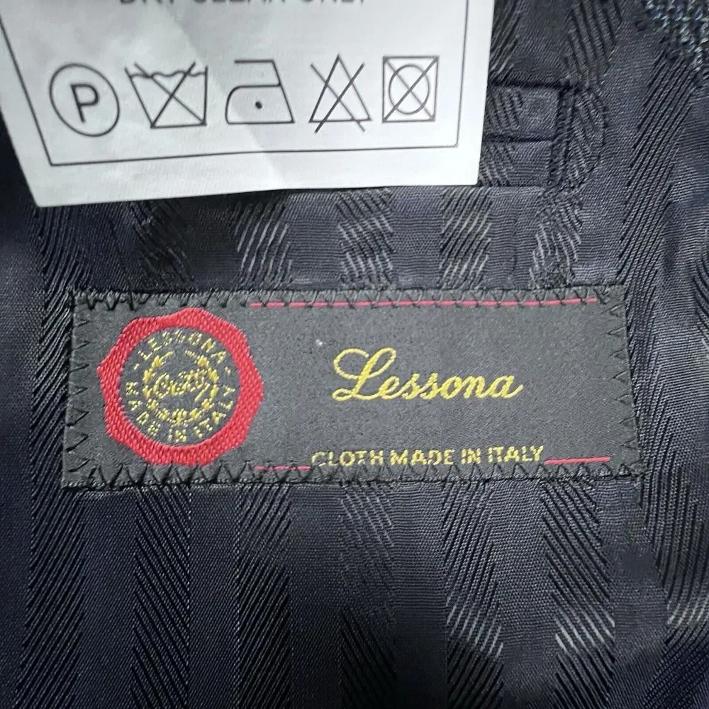 Baroni Couture Blazer wool & Silk Size 48R Two Button Double Vented‎ Jacket